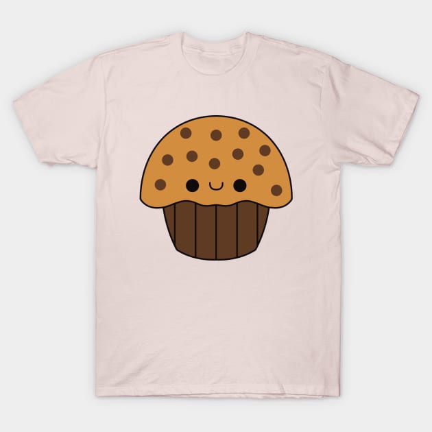 Cute Kawaii Chocolate Chip Muffin T-Shirt by KawaiiByDice